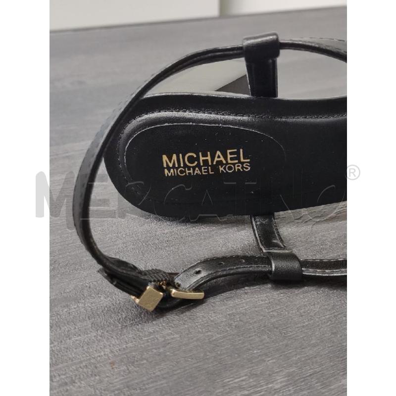 SANDALI TACCO NERI MICHAEL KORS PELLE FASCETTE  | Mercatino dell'Usato Settimo torinese 4