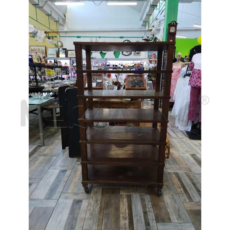 SCAFFALE IN LEGNO DI FAGGIO CON ROTELLE | Mercatino dell'Usato Settimo torinese 5
