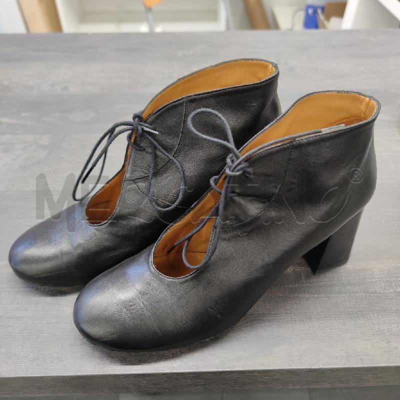 SCARPE DONNA AUDLEY CON TACCO PELLE NERA | Mercatino dell'Usato Settimo torinese 1