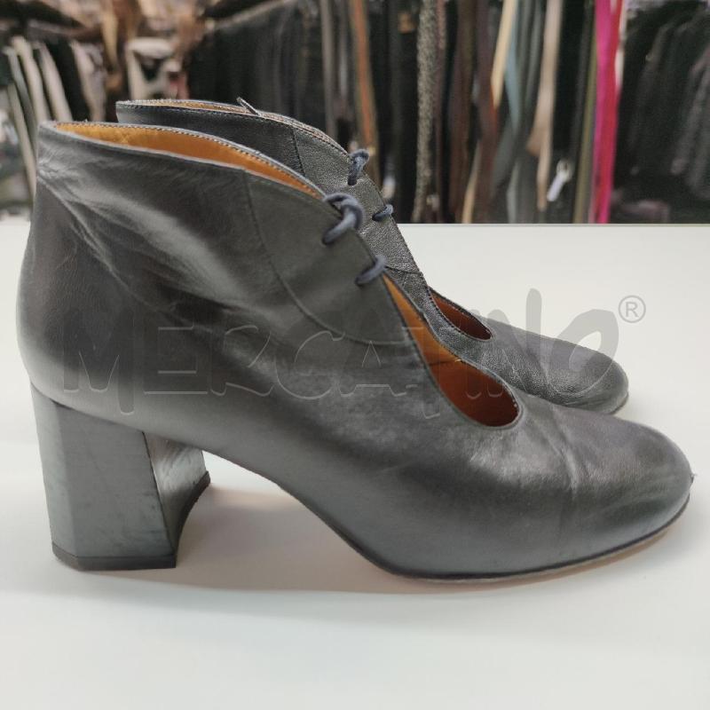 SCARPE DONNA AUDLEY PELLE NERE TACCO LACCI | Mercatino dell'Usato Settimo torinese 2