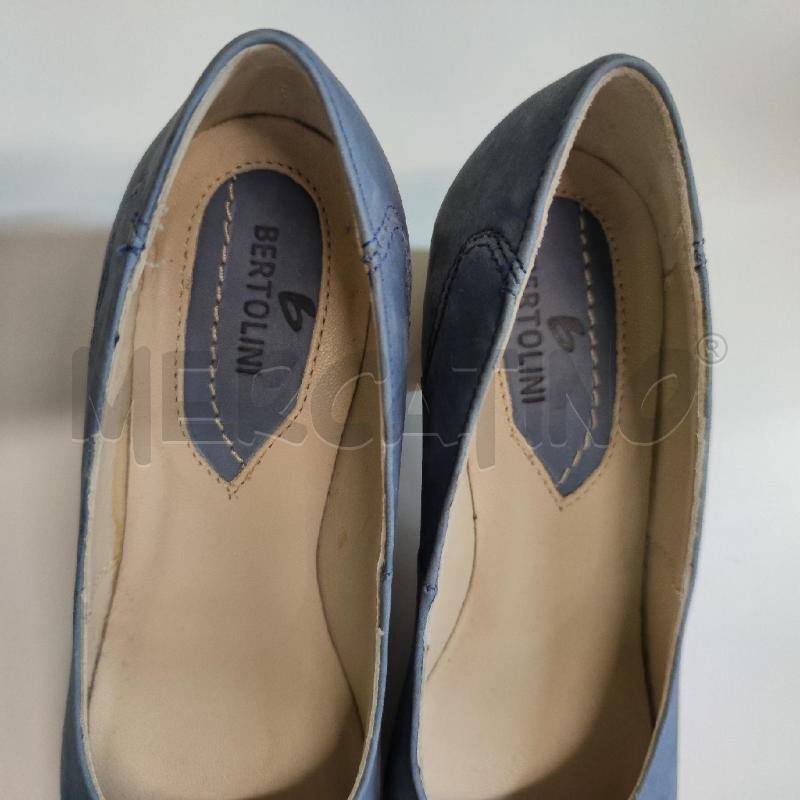 SCARPE DONNA CON TACCHETTO BERTOLINI AZZURRO POLVERE  | Mercatino dell'Usato Settimo torinese 3