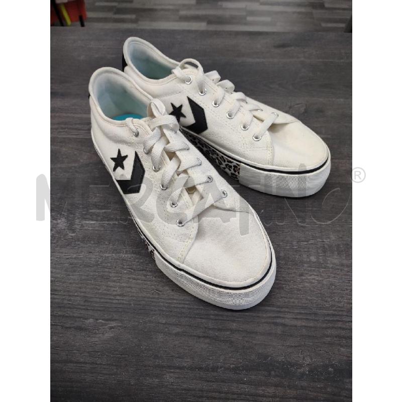 SCARPE DONNA COVERSE PLATFORM LEOPARDATE BIANCHE | Mercatino dell'Usato Settimo torinese 1