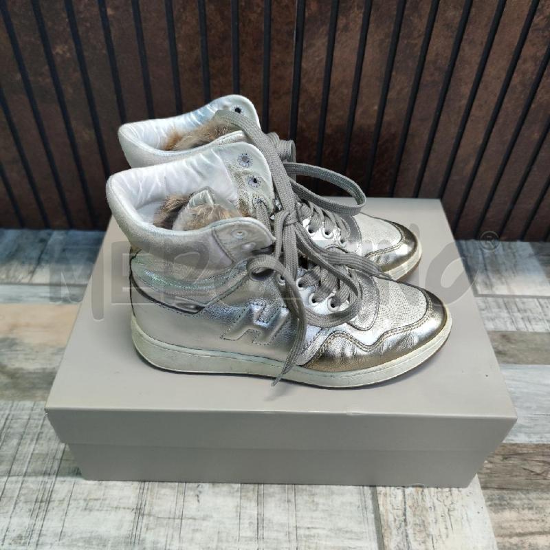 SCARPE DONNA HOGAN ARGENTATE PELLICCIOTTO | Mercatino dell'Usato Settimo torinese 2