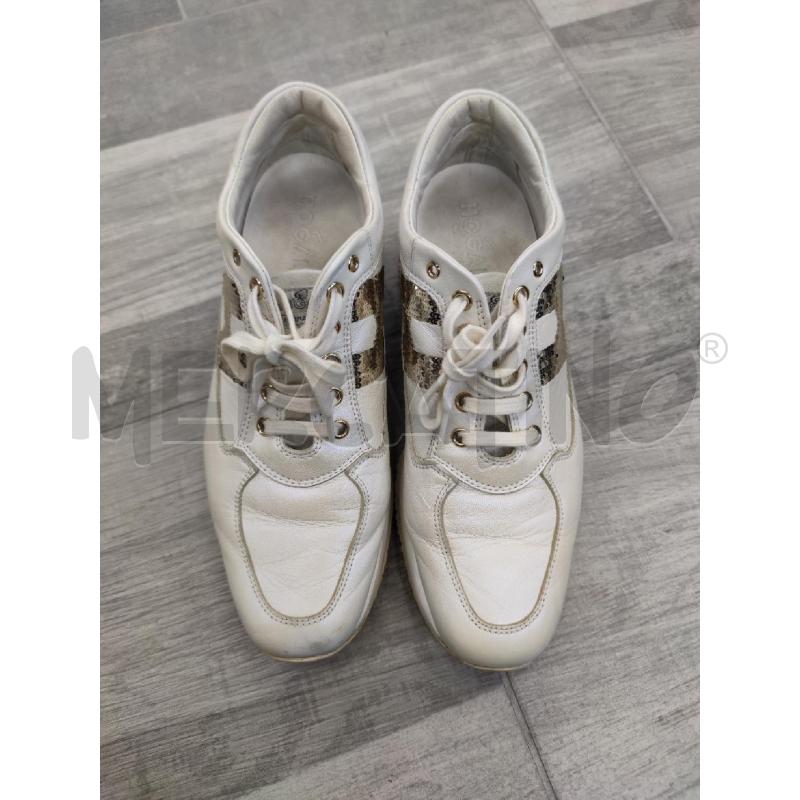 SCARPE DONNA HOGAN INTERACTIVE BIANCO PERLATO LOGO PAILLETTES | Mercatino dell'Usato Settimo torinese 2