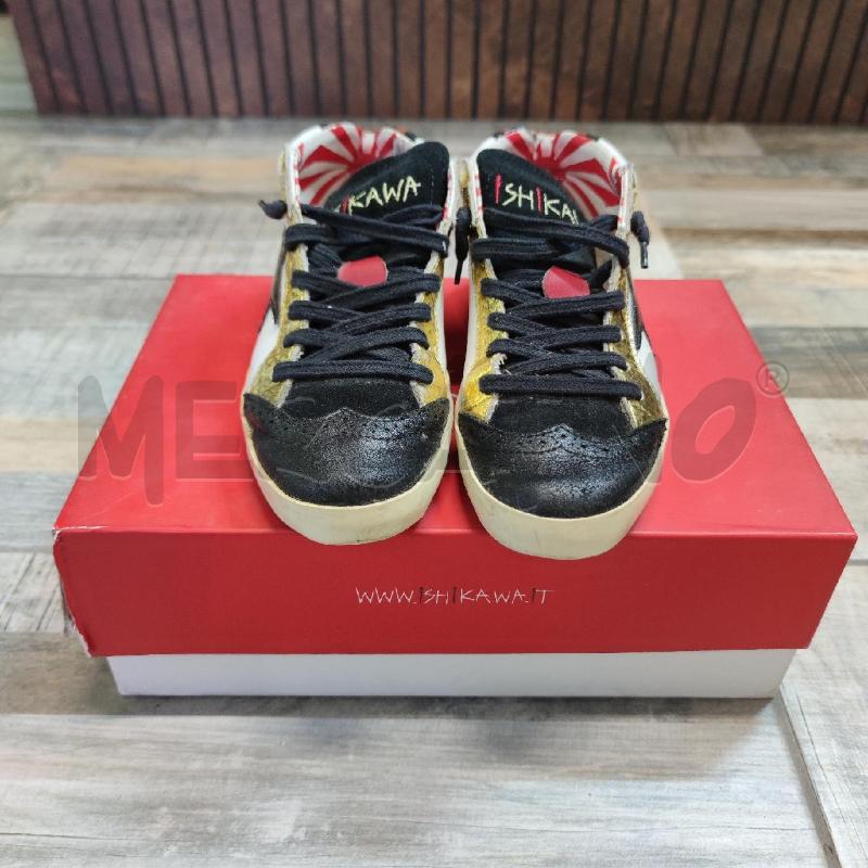 SCARPE DONNA ISHIKAWA NERO PARTI ORO | Mercatino dell'Usato Settimo torinese 1