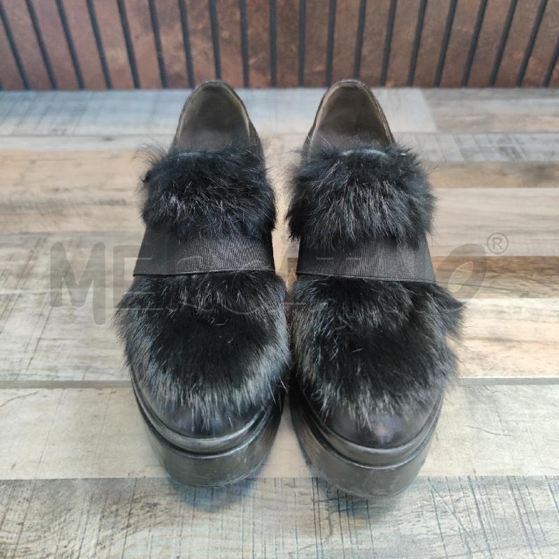 SCARPE DONNA JANET&JANET PELLE NERE PELO PLATFORM | Mercatino dell'Usato Settimo torinese 1