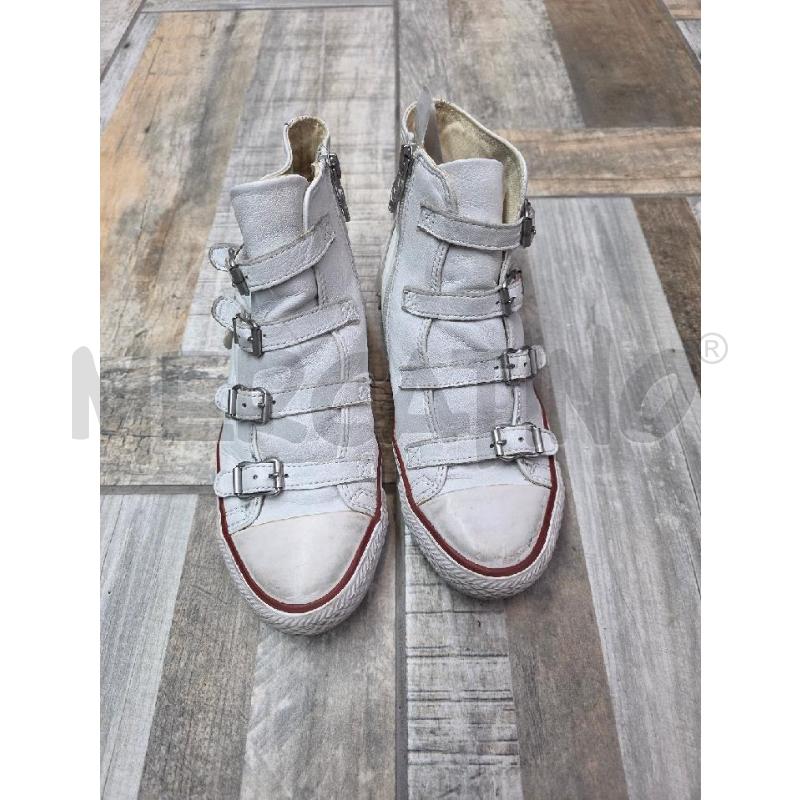 SCARPE DONNA PELLE ASH BIANCHE CINTURINI | Mercatino dell'Usato Settimo torinese 1