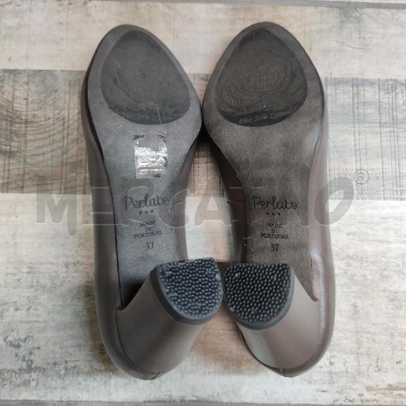 SCARPE DONNA PELLE PERLATO MARRONE  | Mercatino dell'Usato Settimo torinese 3