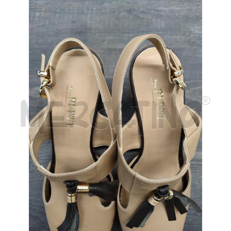 SCARPE DONNA PITTI CUOIO MARRONCINE TACCHETTO | Mercatino dell'Usato Settimo torinese 3