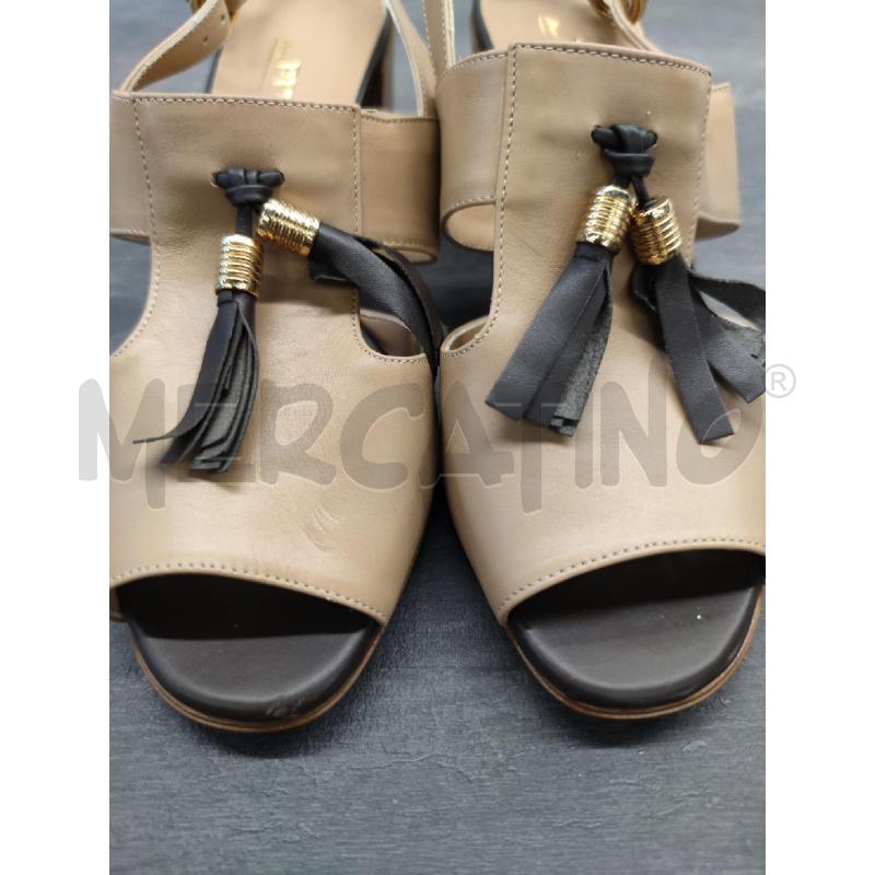 SCARPE DONNA PITTI CUOIO MARRONCINE TACCHETTO | Mercatino dell'Usato Settimo torinese 4
