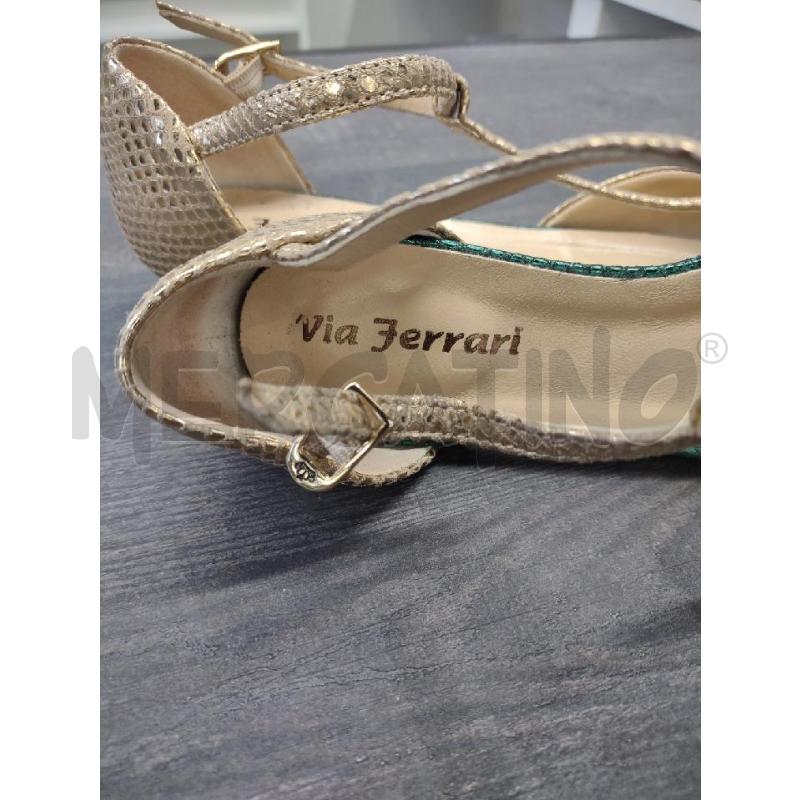 SCARPE DONNA VIA FERRARI PELLE PUNTA DORATA STAMPA SERP | Mercatino dell'Usato Settimo torinese 3