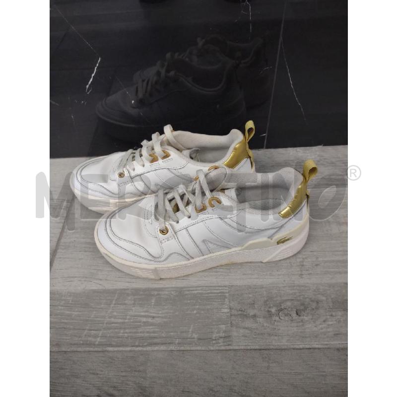 SCARPE RAGAZZA BIANCHE LACOSTE PARTE ORO | Mercatino dell'Usato Settimo torinese 1