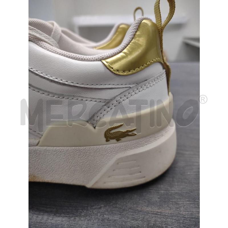 SCARPE RAGAZZA BIANCHE LACOSTE PARTE ORO | Mercatino dell'Usato Settimo torinese 3