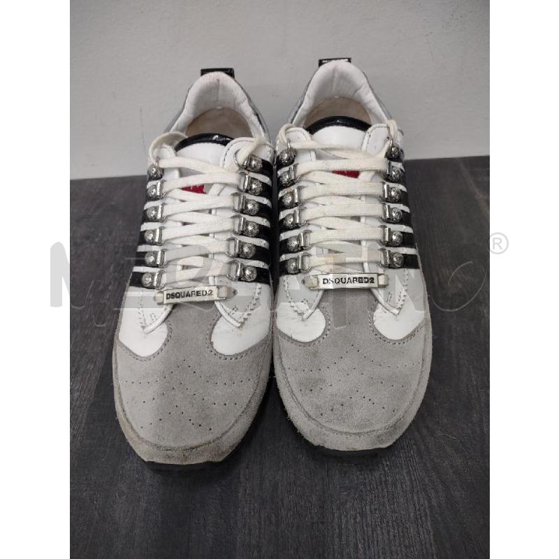 SCARPE UOMO DSQUARED BIANCHE RIGHINE NERE | Mercatino dell'Usato Settimo torinese 2