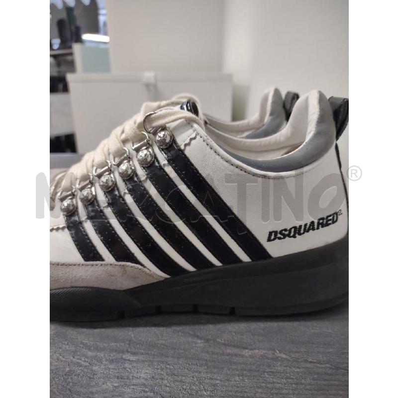 SCARPE UOMO DSQUARED BIANCHE RIGHINE NERE | Mercatino dell'Usato Settimo torinese 3
