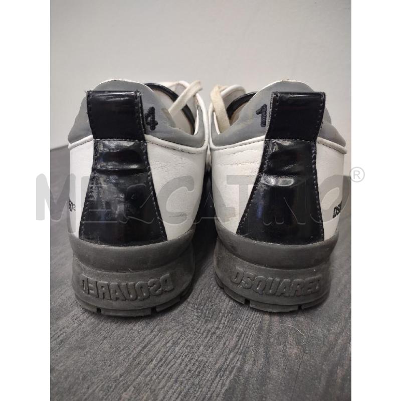 SCARPE UOMO DSQUARED BIANCHE RIGHINE NERE | Mercatino dell'Usato Settimo torinese 4