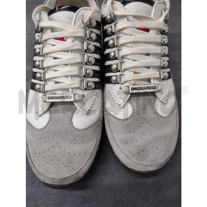 SCARPE UOMO DSQUARED BIANCHE RIGHINE NERE | Mercatino dell'Usato Settimo torinese 5