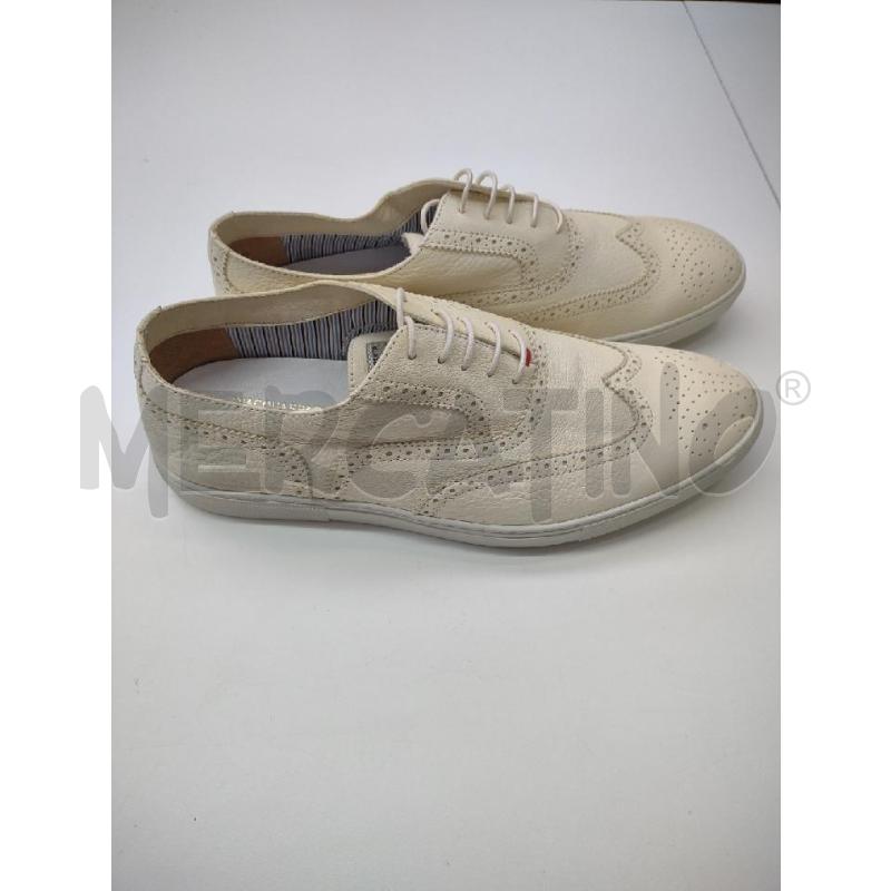 SCARPE UOMO D'ACQUASPARTA CREMA LACCI BIANCHI FORATI  | Mercatino dell'Usato Settimo torinese 2