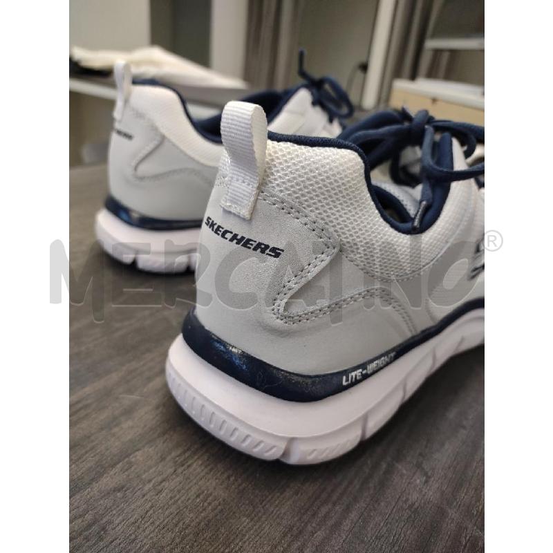 SCARPE UOMO SKECHERS BIANCA BLU  | Mercatino dell'Usato Settimo torinese 3