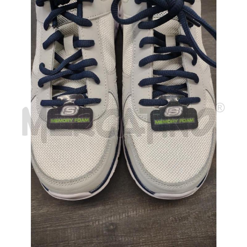 SCARPE UOMO SKECHERS BIANCA BLU  | Mercatino dell'Usato Settimo torinese 4