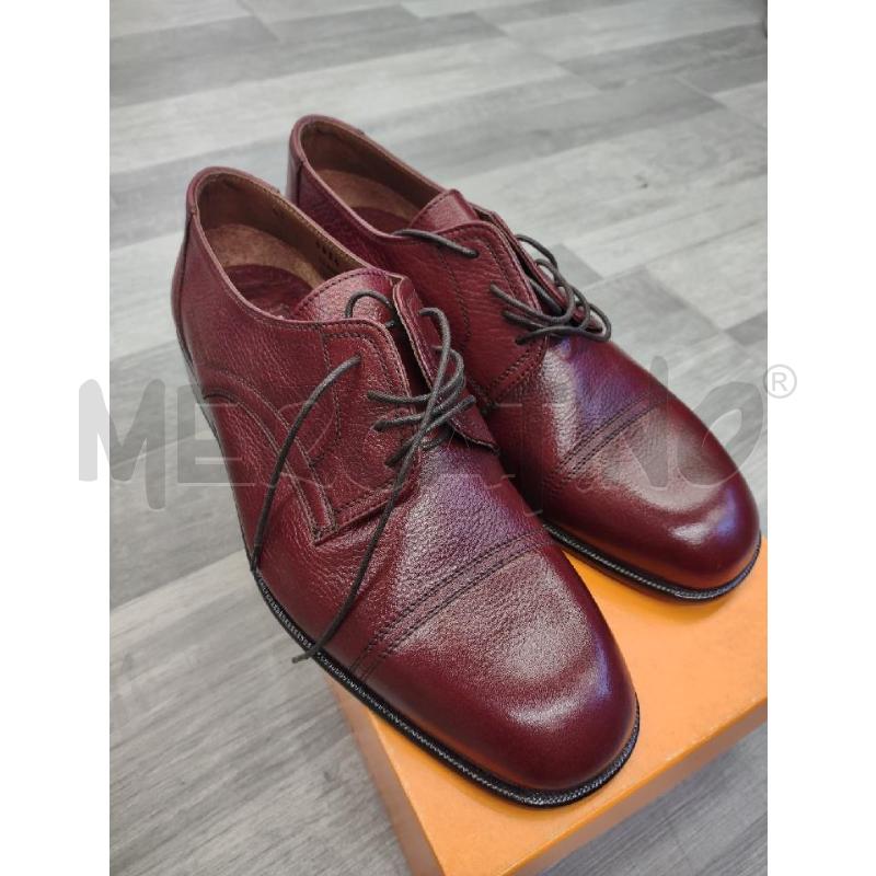 SCARPE UOMO STRINGATE PELLE VALLEVERDE NUOVE BORDEAUX | Mercatino dell'Usato Settimo torinese 1