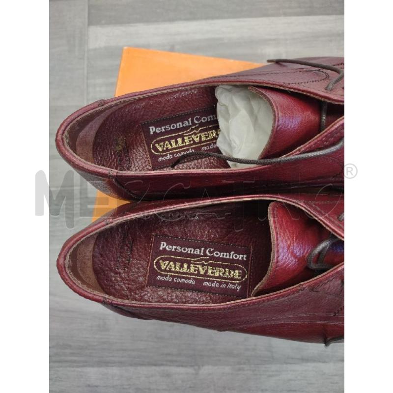 SCARPE UOMO STRINGATE PELLE VALLEVERDE NUOVE BORDEAUX | Mercatino dell'Usato Settimo torinese 4