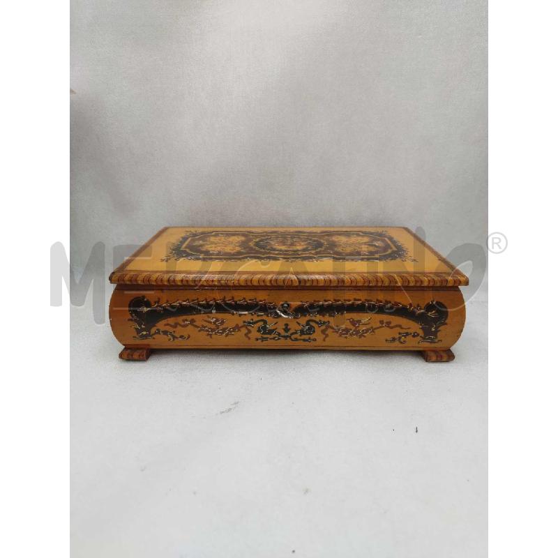 SCATOLA LEGNO CON CHIAVE E SPECCHIO INTERNO | Mercatino dell'Usato Settimo torinese 1