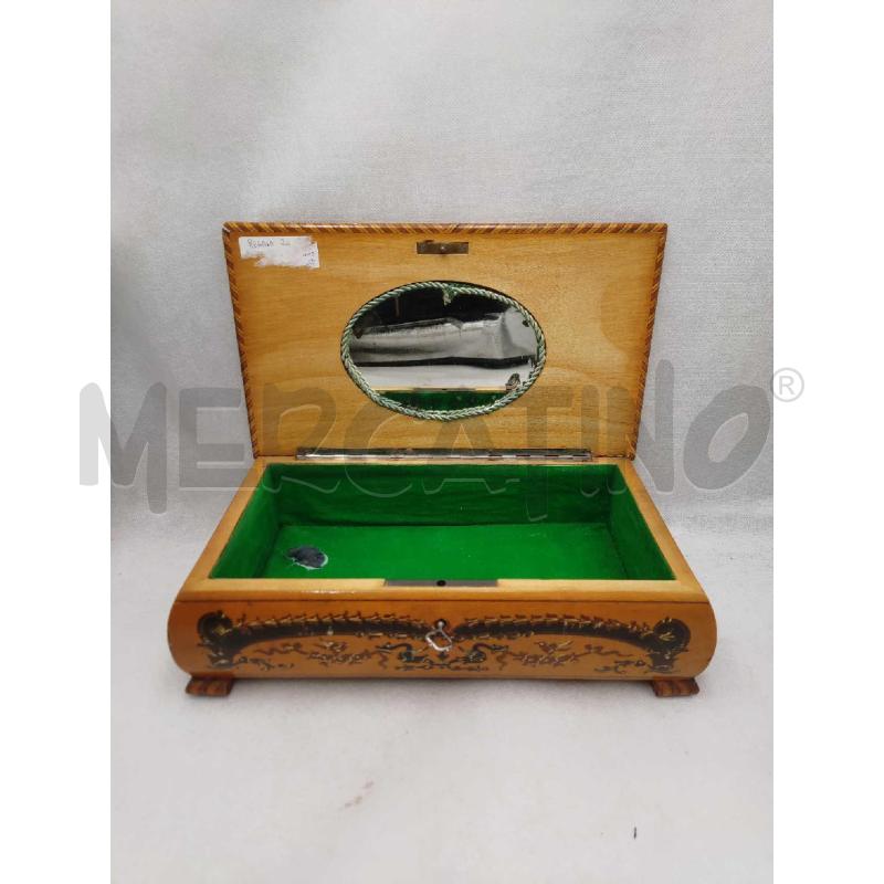 SCATOLA LEGNO CON CHIAVE E SPECCHIO INTERNO | Mercatino dell'Usato Settimo torinese 2
