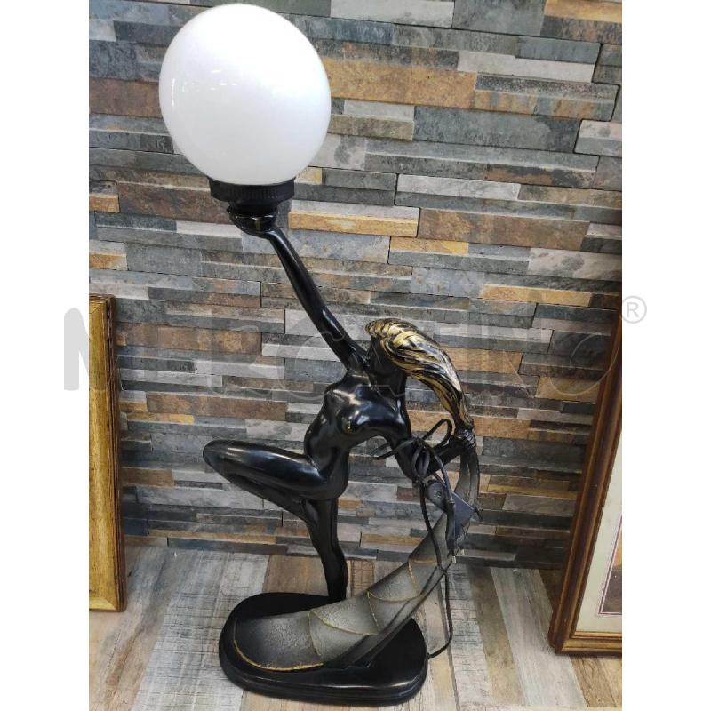 SCULTURA LAMPADA NERA FIRMATA CROSA | Mercatino dell'Usato Settimo torinese 1