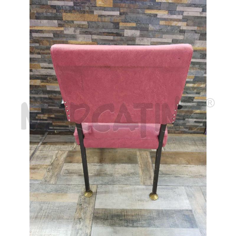 SEDIA DESIGN ROSSA METALLO  | Mercatino dell'Usato Settimo torinese 3