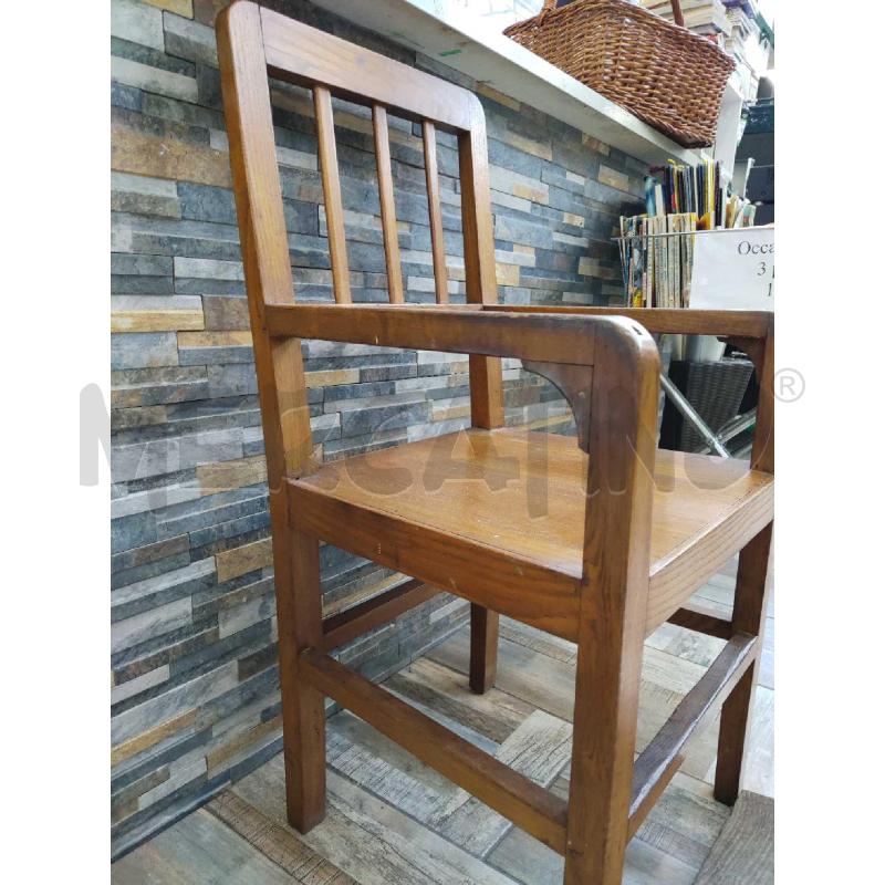 SEDIA IN LEGNO CON POGGIAPIEDI | Mercatino dell'Usato Settimo torinese 3