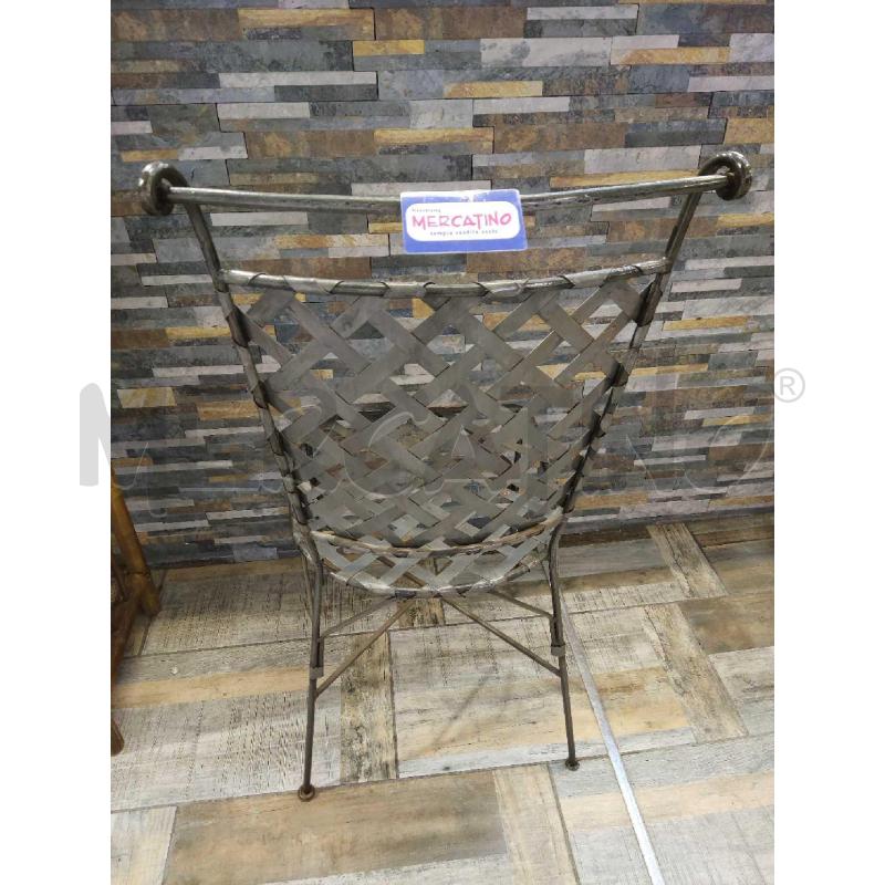SEDIA METALLO INTRECCIATA SINGOLA | Mercatino dell'Usato Settimo torinese 3