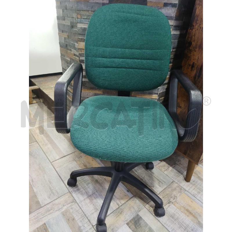 SEDIA UFFICIO VERDE CON RUOTE | Mercatino dell'Usato Settimo torinese 1