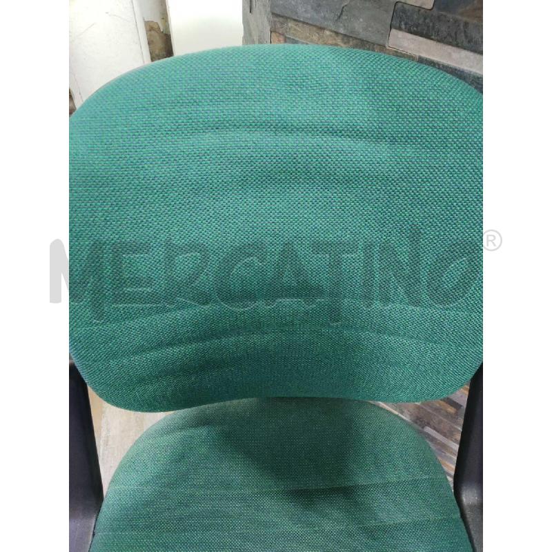 SEDIA UFFICIO VERDE CON RUOTE | Mercatino dell'Usato Settimo torinese 3