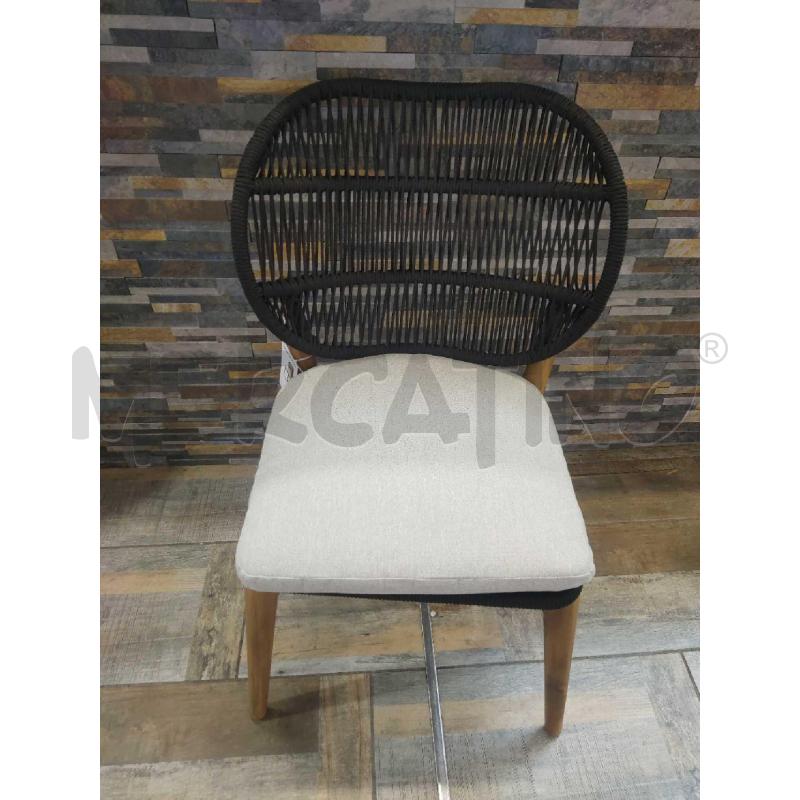 SEDIE COPPIA DA ESTERNO DESIGN LEGNO CORDA | Mercatino dell'Usato Settimo torinese 1