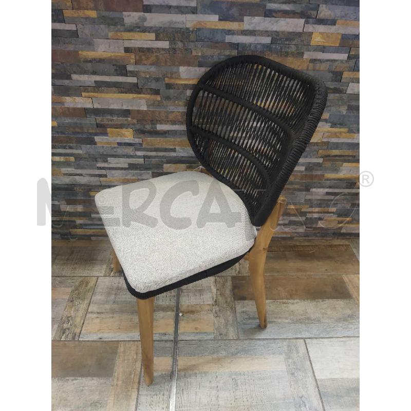 SEDIE COPPIA DA ESTERNO DESIGN LEGNO CORDA | Mercatino dell'Usato Settimo torinese 2