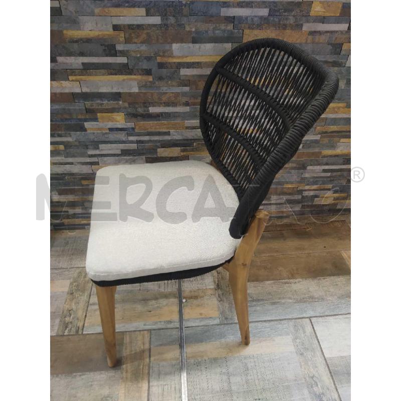 SEDIE COPPIA DA ESTERNO DESIGN LEGNO CORDA | Mercatino dell'Usato Settimo torinese 5