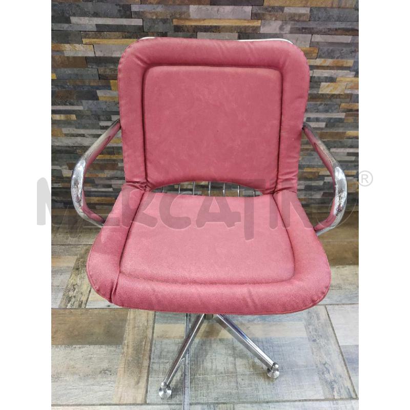 SEDIE DESIGN ROSSE CROMATE 4 PZ  | Mercatino dell'Usato Settimo torinese 1