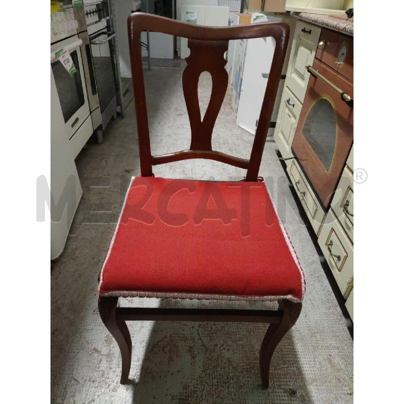 SEDIE PZ. 4 SEDUTA ROSSA | Mercatino dell'Usato Settimo torinese 1