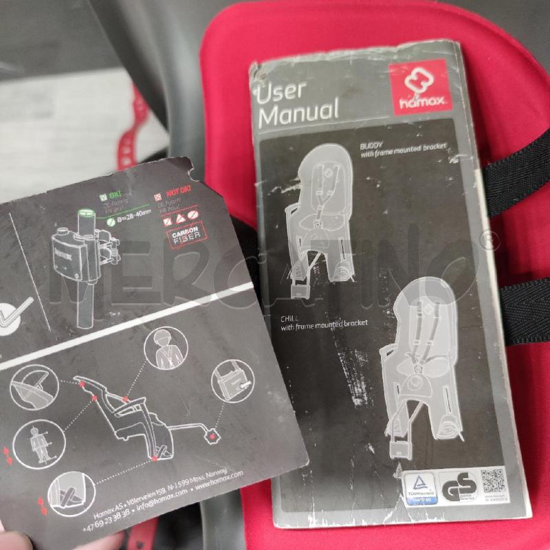 SEGGIOLINO BICI HAMAX GRIGIO MAX 22 KG | Mercatino dell'Usato Settimo torinese 3