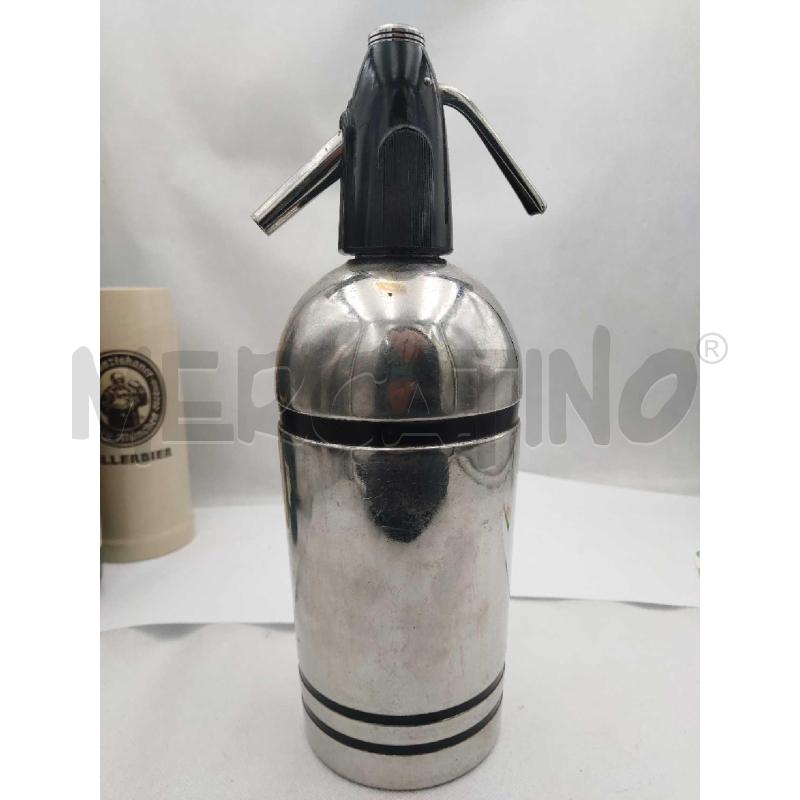 SELTZER TAPPO NERO ACCIAIO VINTAGE  | Mercatino dell'Usato Settimo torinese 1