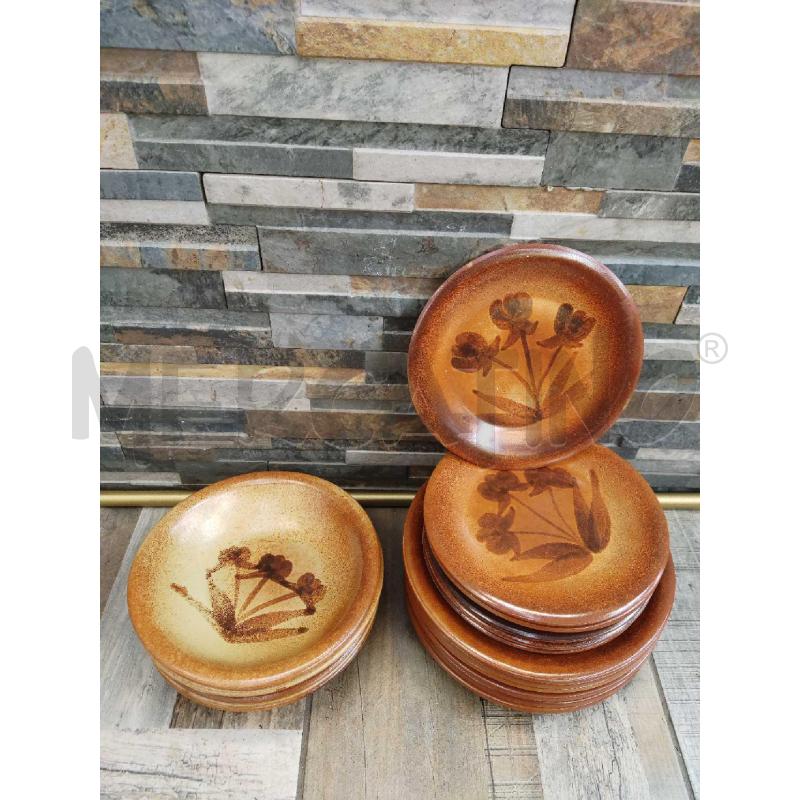 SERVIZIO PIATTI COCCIO FIORI SET DA 6  | Mercatino dell'Usato Settimo torinese 1