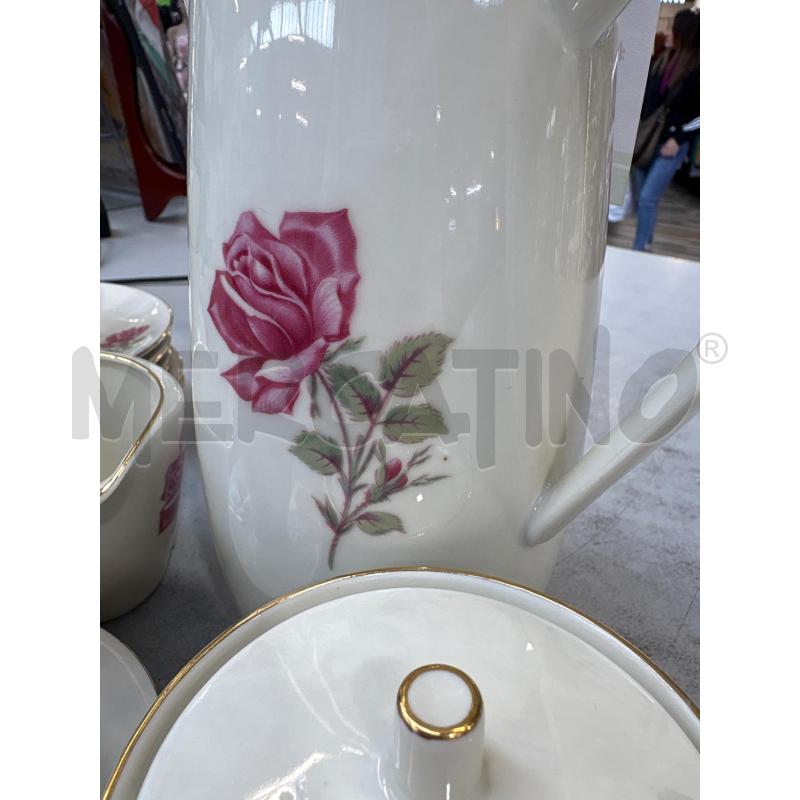 SERVIZIO TAZZINE DA 12 CON ROSA E RAMO COMPLETO | Mercatino dell'Usato Settimo torinese 3