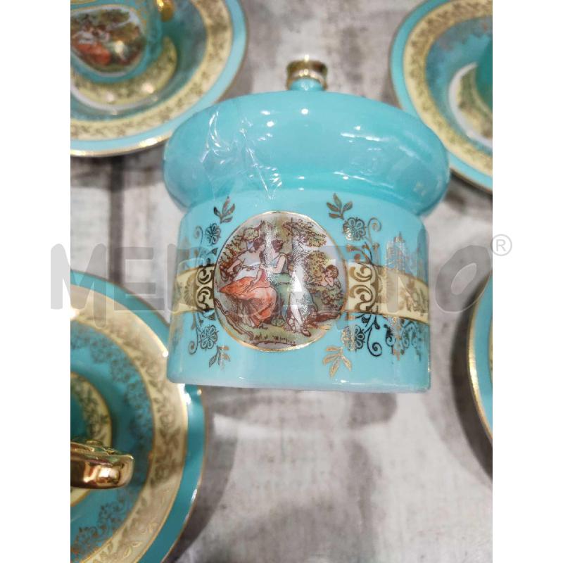 SERVIZIO TAZZINE DA 6 VIEUX PARIS AZZURRO E GIALLINO | Mercatino dell'Usato Settimo torinese 3