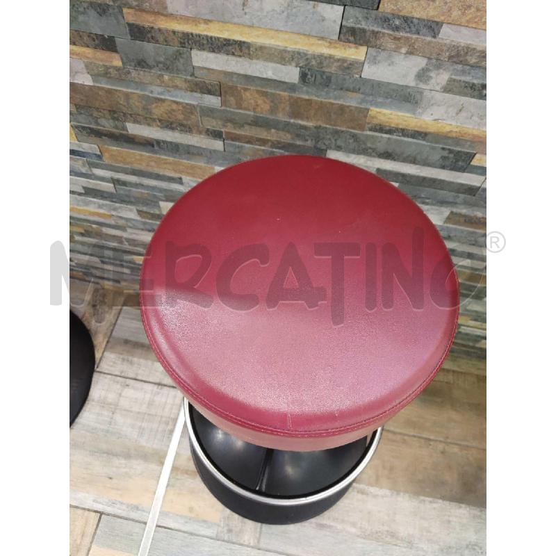 SGABELLO DESIGN ROSSO BORDEAUX NERO  | Mercatino dell'Usato Settimo torinese 2