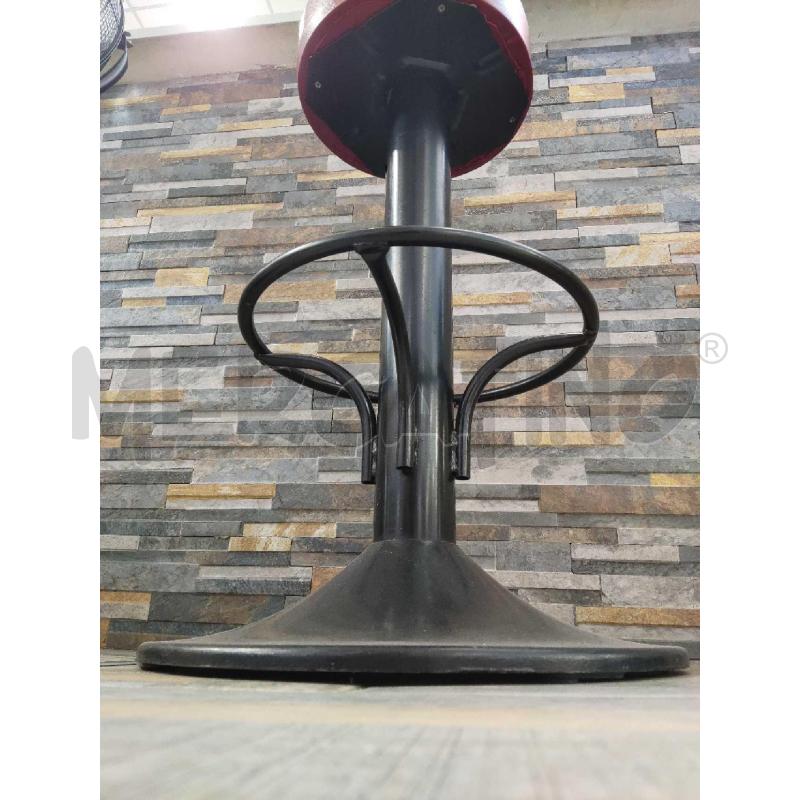 SGABELLO DESIGN ROSSO BORDEAUX NERO  | Mercatino dell'Usato Settimo torinese 3