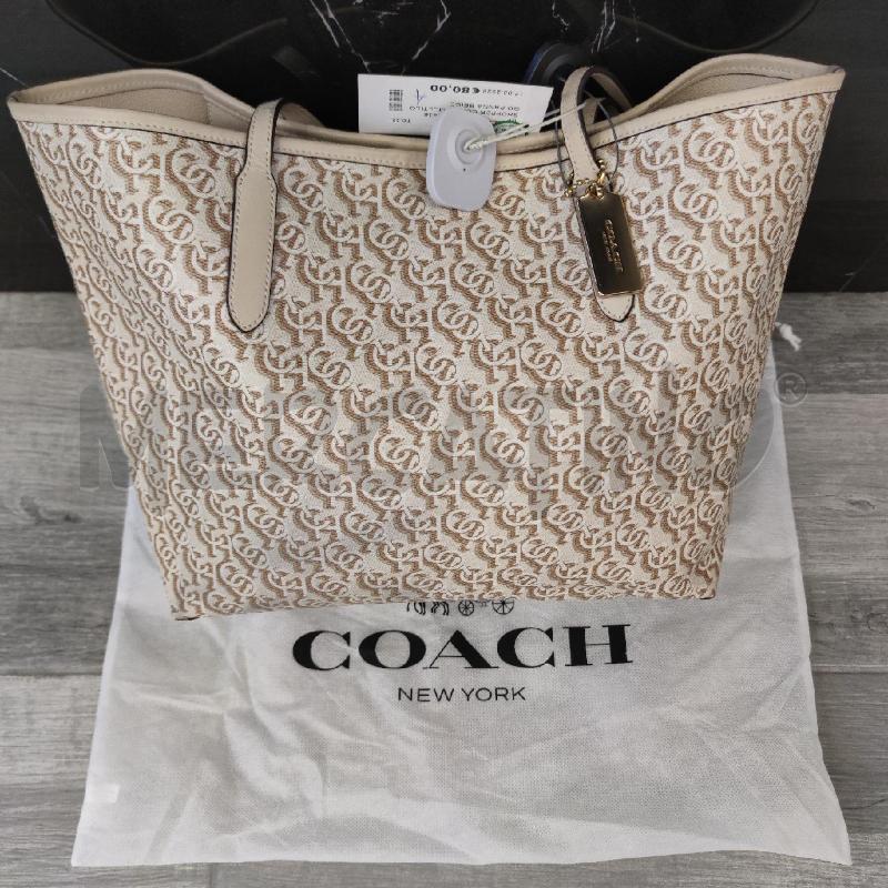 SHOPPER COACH MULTILOGO PANNA BEIGE | Mercatino dell'Usato Settimo torinese 1