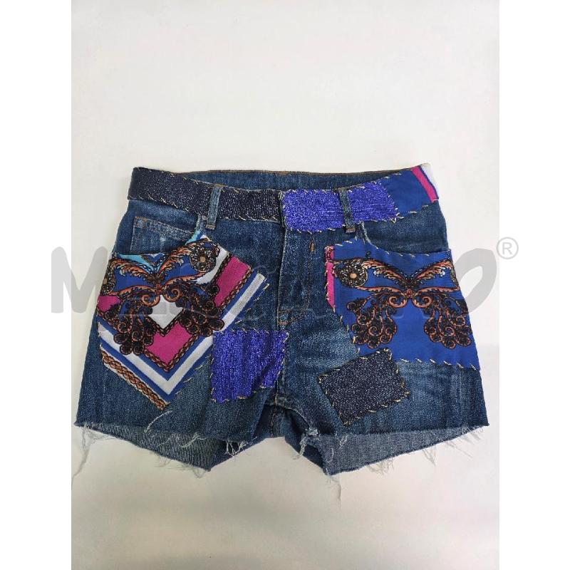 SHORTS DONNA DYNAMIC LAB JEANS PATCH BLU FUCSIA | Mercatino dell'Usato Settimo torinese 1