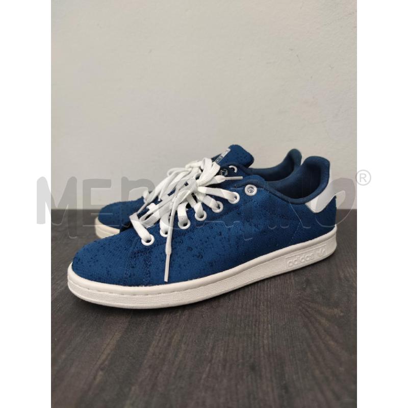 SNEAKERS ADIDAS STAN SMITH BLU MOTIVO RILIEVO | Mercatino dell'Usato Settimo torinese 1