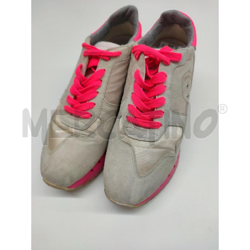 SNEAKERS DONNA BLAUER PELLE BEIGE LACCI FLUO | Mercatino dell'Usato Settimo torinese 1